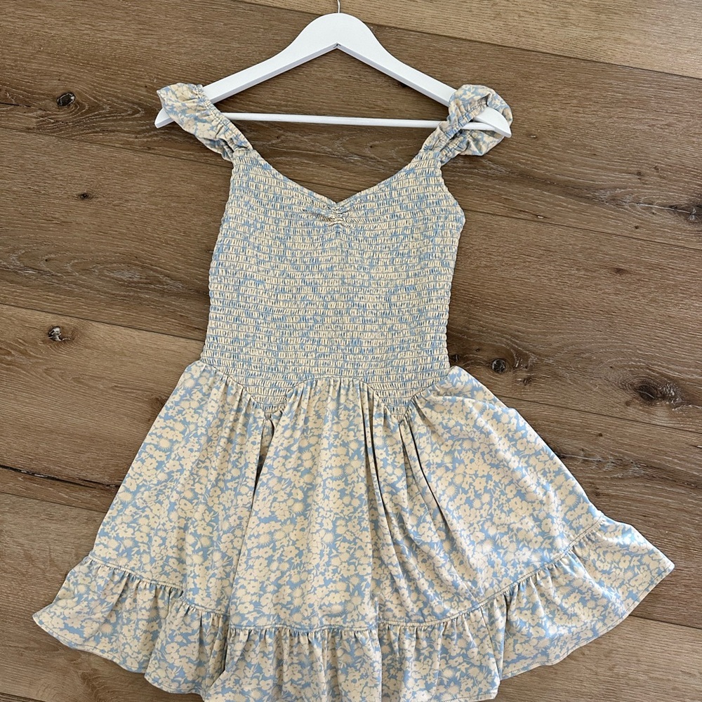 Floral Cottagecore Dress | Size Small | Smocked Stretchy Babydoll Mini - Picture 8 of 9